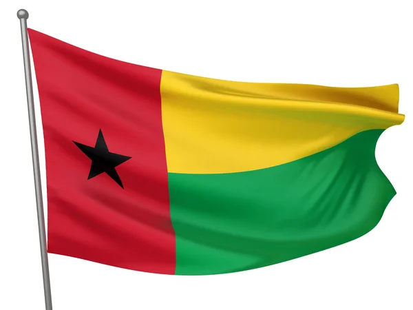 Bandiera nazionale della Guinea-Bissau — Foto Stock