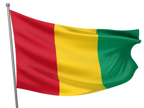 Guinea National Flag — Stock Photo, Image