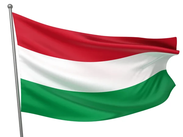 Národní vlajka Maďarska — Stock fotografie