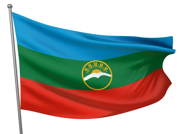 Karatschaisch-tscherkessische Nationalflagge — Stockfoto