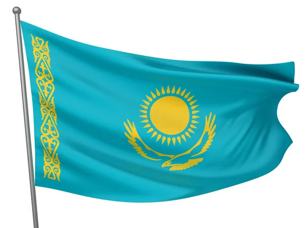 Kazakhstan National Flag — Stock Photo, Image
