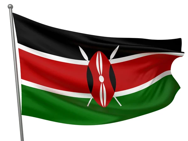 केन्या राष्ट्रीय FLAG — स्टॉक फ़ोटो, इमेज