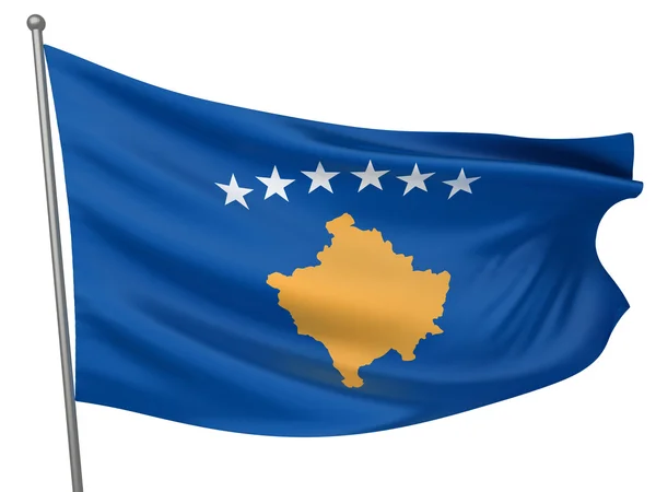 Kosovo národní vlajka — Stock fotografie