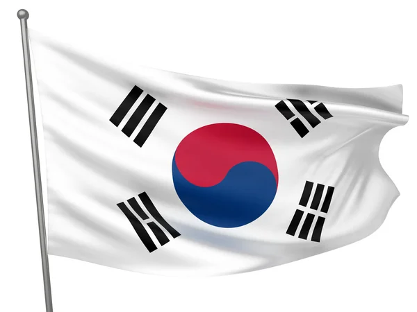 Κορέα, νότος εθνική σημαία — Φωτογραφία Αρχείου