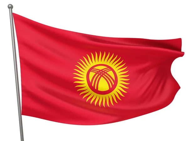 Kyrgyzstan National Flag — Stock Photo, Image