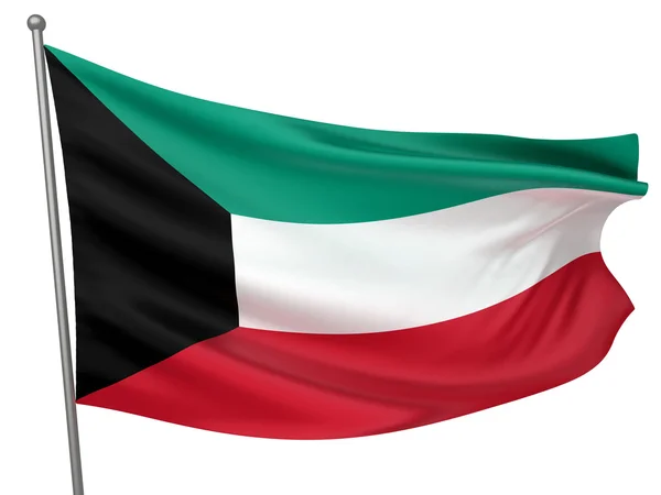 Εθνική σημαία του Κουβέιτ — Φωτογραφία Αρχείου