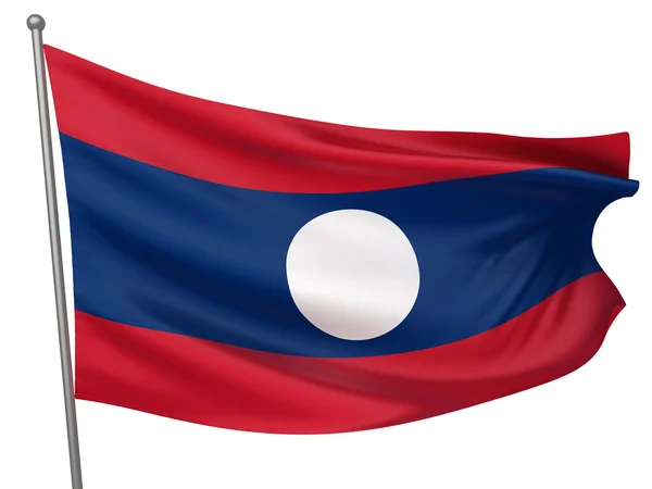 Лаосский национальный флаг — стоковое фото