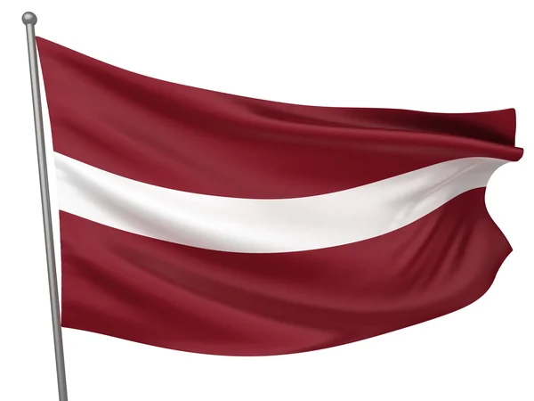 Εθνική σημαία της Λεττονίας — Φωτογραφία Αρχείου