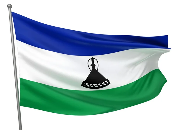 Drapelul național Lesotho — Fotografie, imagine de stoc