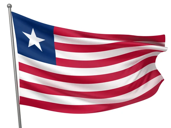 Liberias Nationalflagge — Stockfoto
