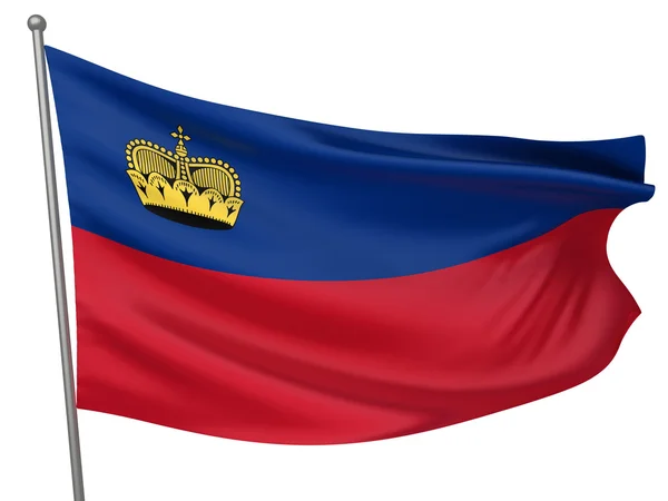 Liechtensteinische Nationalflagge — Stockfoto