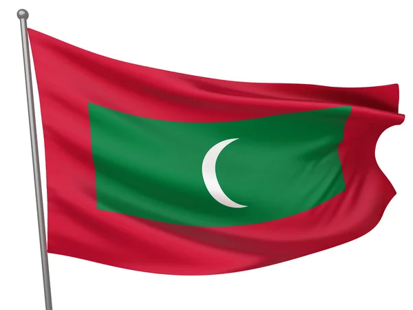 Bandeira Nacional das Maldivas — Fotografia de Stock
