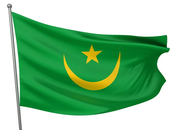 Εθνική σημαία της Μαυριτανίας — Φωτογραφία Αρχείου
