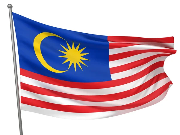 Національний прапор Малайзії — стокове фото