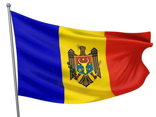 Bandeira nacional da Moldávia — Fotografia de Stock