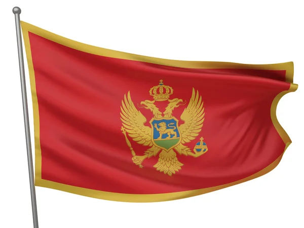 Bandeira nacional do Montenegro — Fotografia de Stock