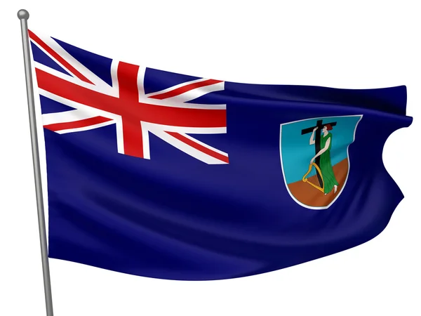 Národní vlajka Montserratu — Stock fotografie