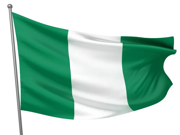 Bandeira Nacional da Nigéria — Fotografia de Stock