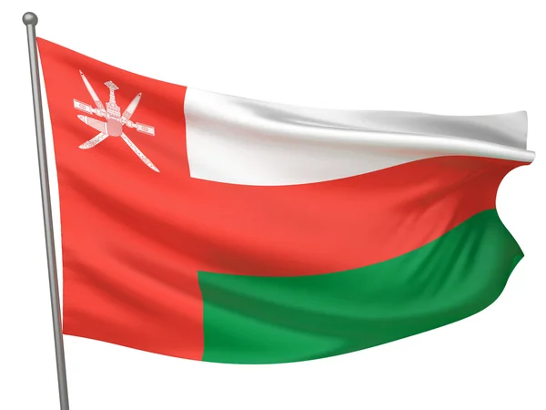 Εθνική σημαία του Ομάν — Φωτογραφία Αρχείου