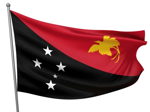 Papua Nueva Guinea Bandera Nacional —  Fotos de Stock