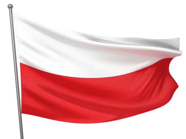 Polnische Nationalflagge — Stockfoto