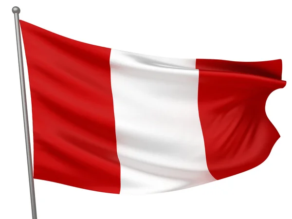 Peru National Flag — Stock Photo, Image