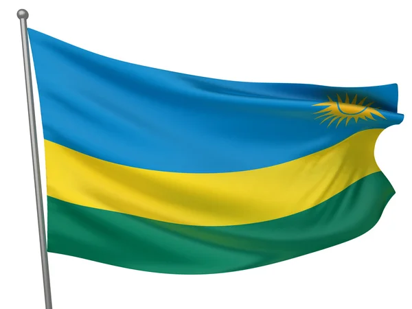 Bandeira Nacional do Ruanda — Fotografia de Stock