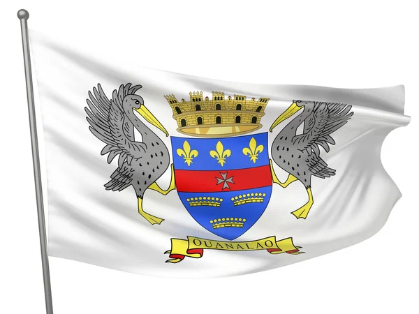 Άγιος Βαρθολομαίος εθνική σημαία — Φωτογραφία Αρχείου