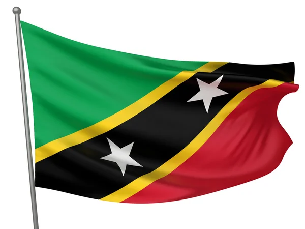 Saint Kitts und Nevis Nationalflagge — Stockfoto