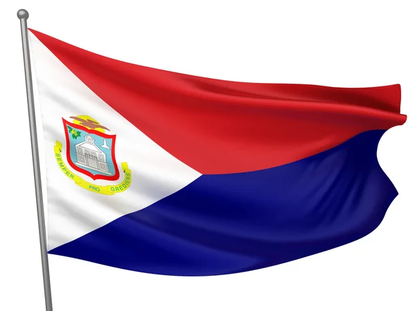 Saint Martin National Flag — Stock Photo, Image