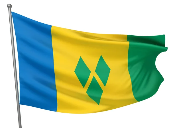 Svatý Vincenc a vlajka Grenadin — Stock fotografie
