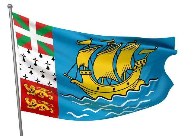 Флаг Сен-Пьера и Микелона — стоковое фото