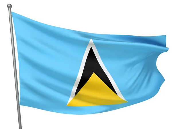 Bandiera Nazionale di Santa Lucia — Foto Stock