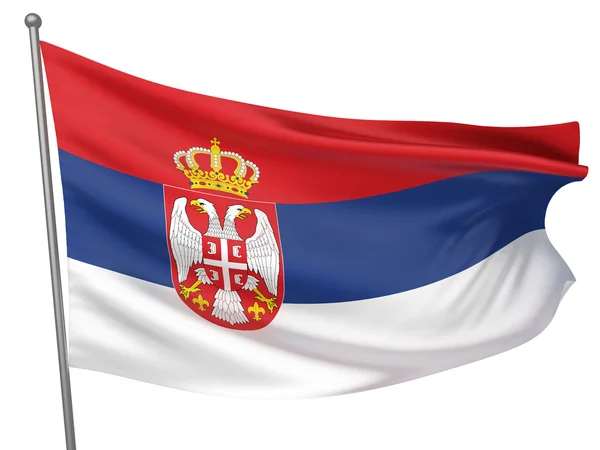 Serbische Nationalflagge — Stockfoto