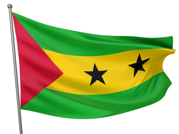 Vlag van Sao Tomé en principe — Stockfoto