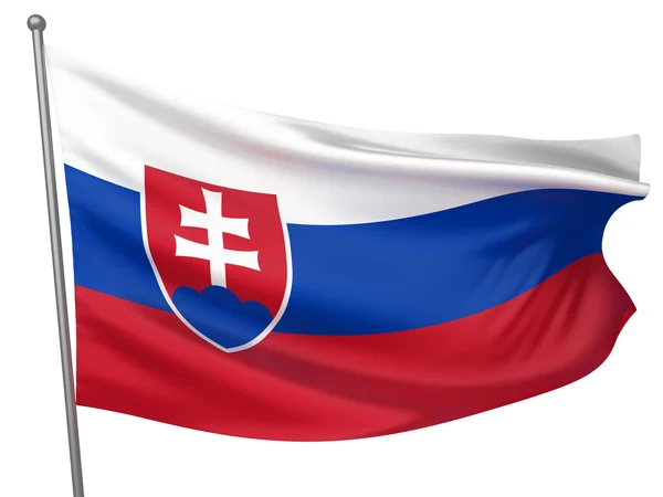 Národní vlajka Slovensko — Stock fotografie