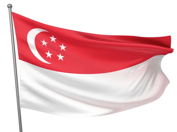 Singapurská národní vlajka — Stock fotografie