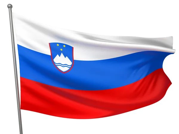 Національний Прапор Словенії — стокове фото