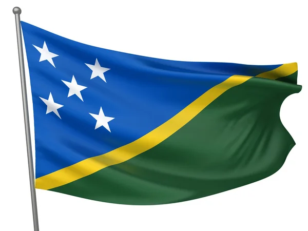 所罗门群岛国旗 — 图库照片