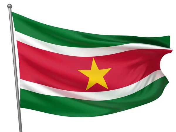 Suriname National Flag — Stock Photo, Image