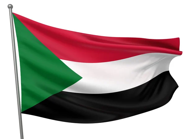 Flaga Sudanu — Zdjęcie stockowe