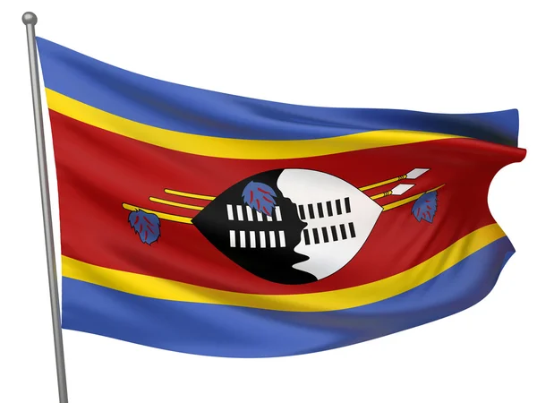 Nationale vlag van Swaziland — Stockfoto