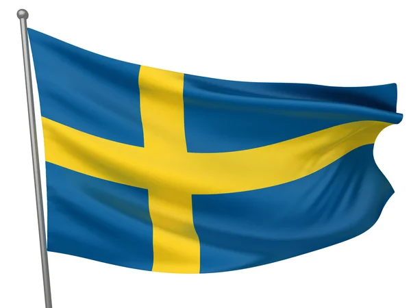Bandeira nacional da Suécia — Fotografia de Stock