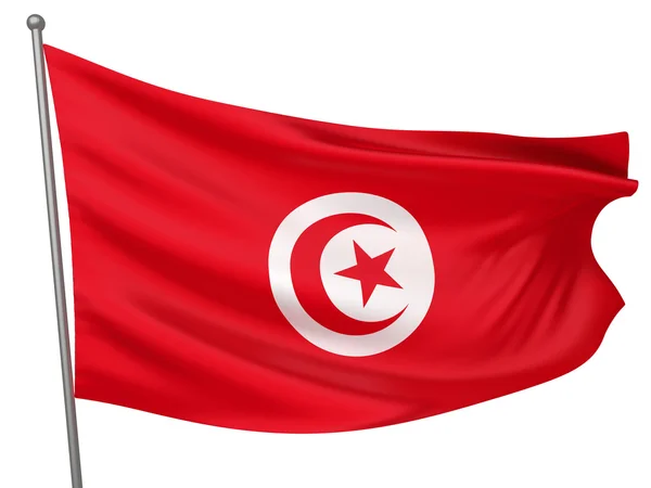 Tunisko národní vlajka — Stock fotografie