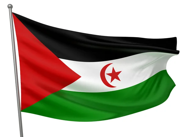 Flaga Sahary Zachodniej — Zdjęcie stockowe