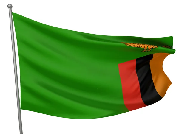 stock image Zambia National Flag