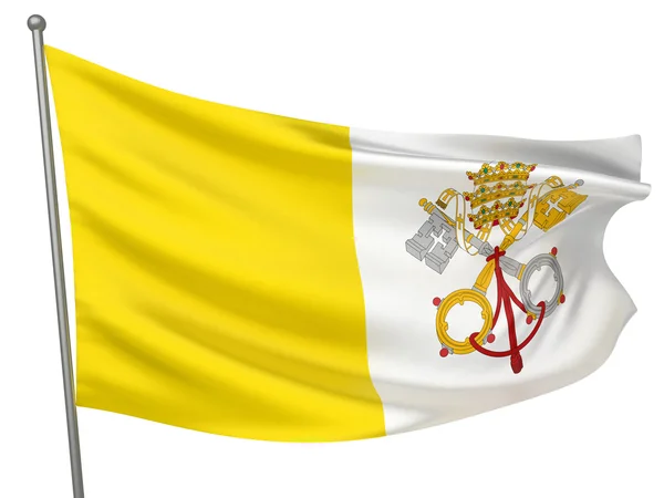 Vlag van Vaticaanstad (Heilige stoel) — Stockfoto