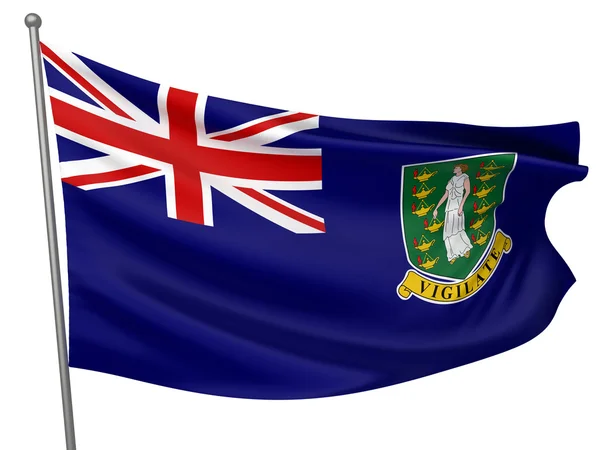 Panenské ostrovy (britské) státní vlajka — Stock fotografie