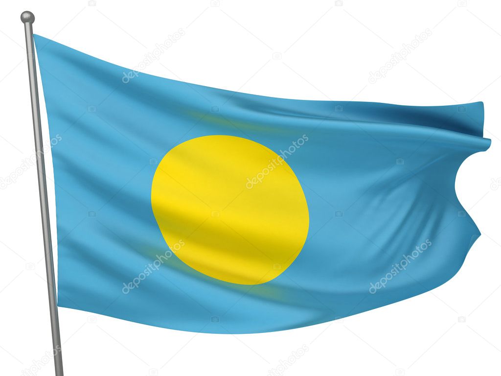 Palau National Flag — Stock Photo © megastocker #1735628