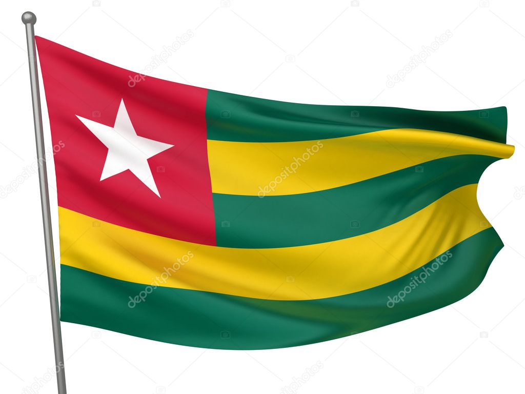 Togo National Flag — Stock Photo © megastocker #1736167